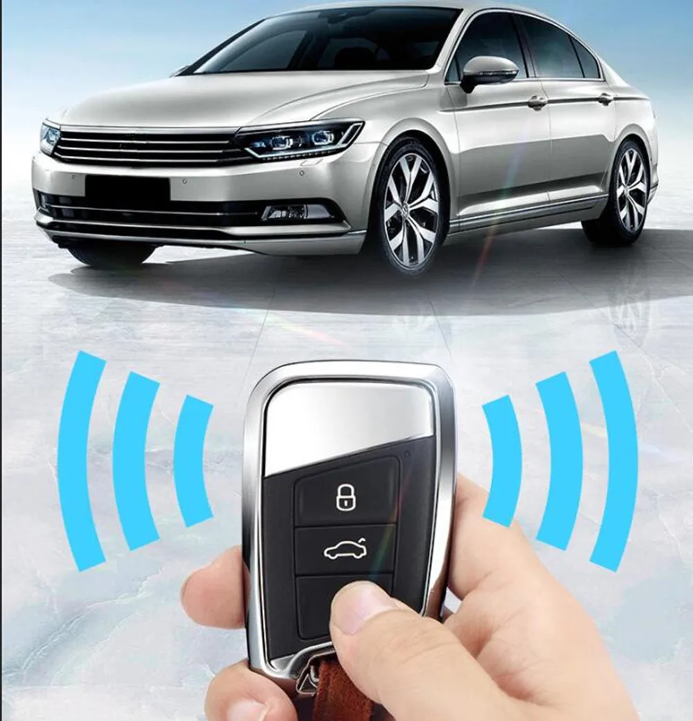 Автомобильные аксессуары для Volkswagen Passat B8 Skoda Superb A7, чехол для ключей, чехол из натуральной кожи, оцинкованный сплав