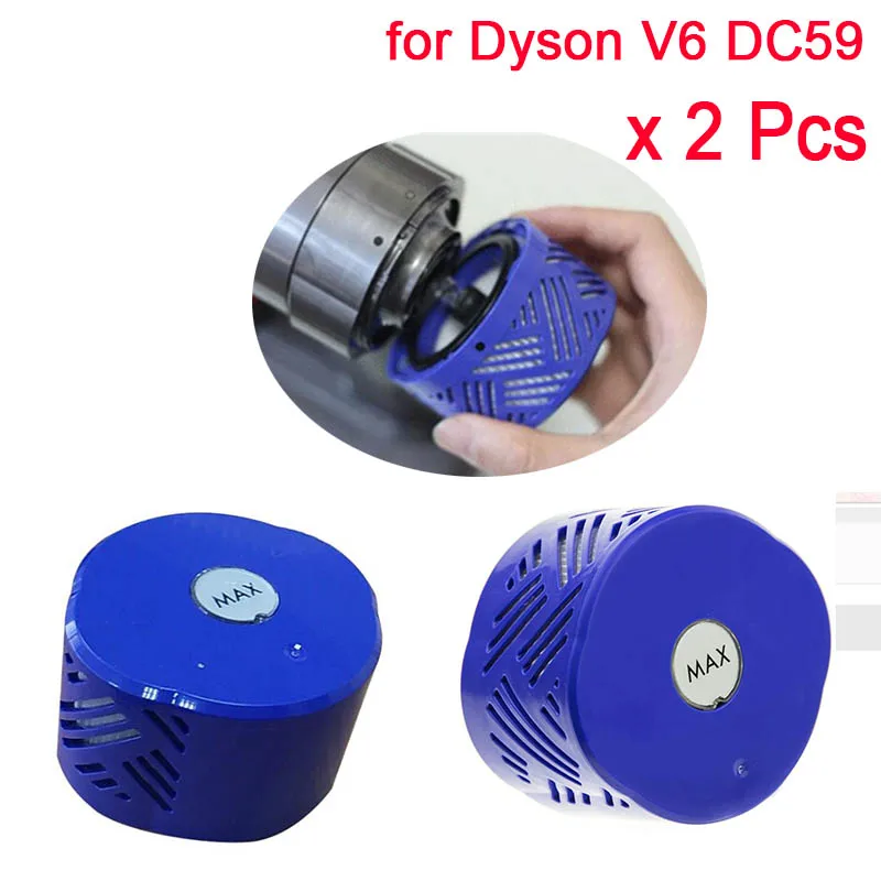 2 шт. сменные фильтры для пылесоса Dyson V6 DC59 Hepa фильтр двигателя поста #