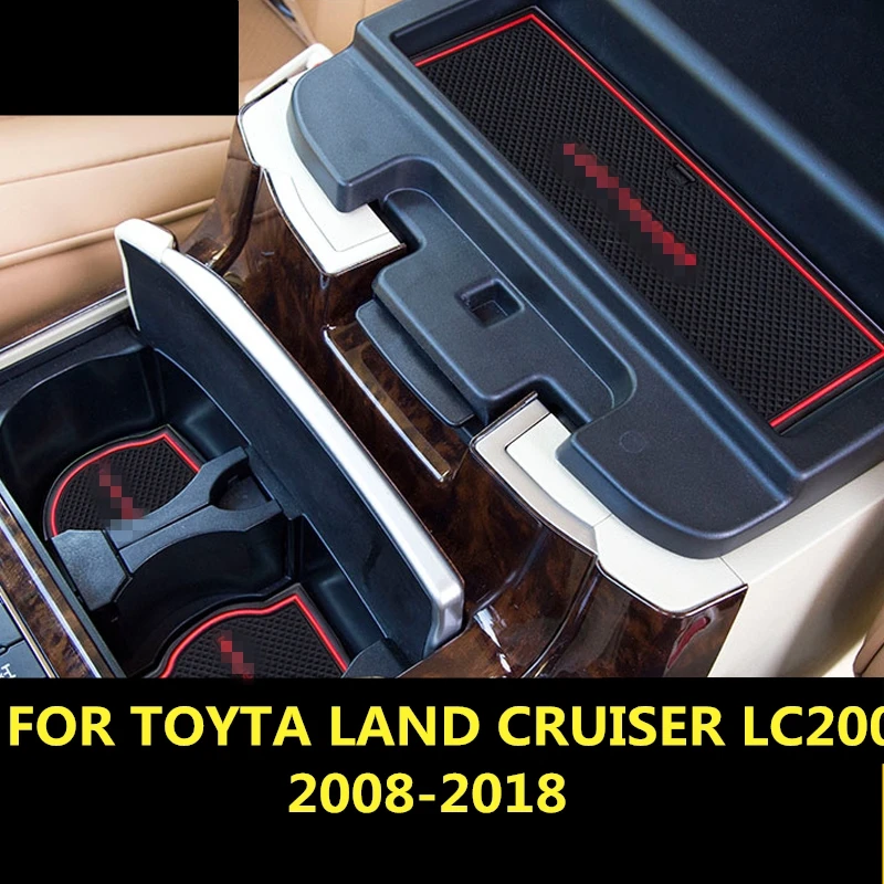 Для TOYTA LAND CRUISER LC200 2008 2018 резиновый коврик для двери Противоскользящий чашки