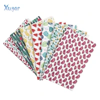 xugar accessories 2230cm watermelon fruit floral printed faux artificial synthetic leather fabric for bow diy decoration crafts