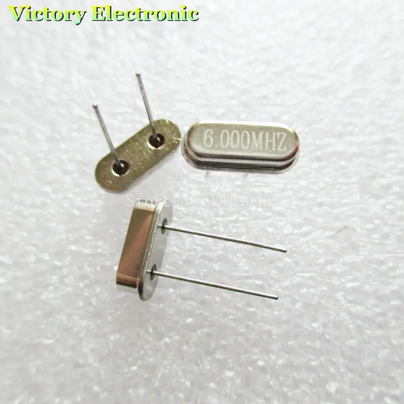 

10 шт./лот кварцевый Кварцевый резонатор Crystal oscilldip-2, 6 МГц, 6 м, 6,000 МГц, 6,000 м, 6,000, 49S