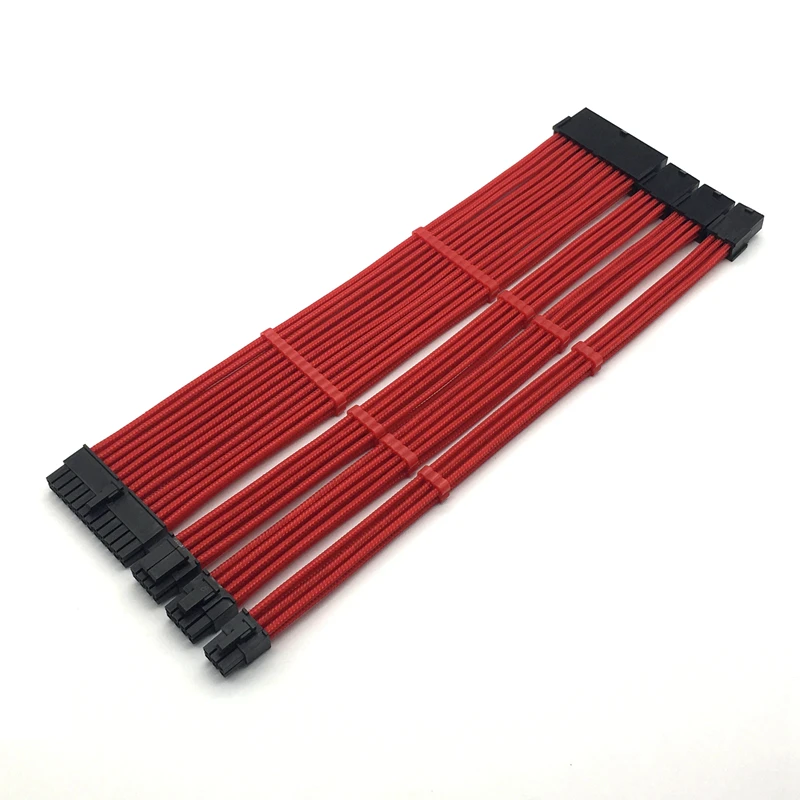 Комплект базового удлинительного кабеля один рукав ATX 24Pin CPU/EPS 4 + 4Pin GPU/PCI E 6 2Pin 6Pin