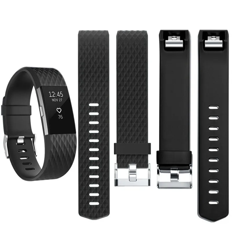 Мягкие регулируемые сменные полосы для Fitbit Charge 2 шаблон ТПУ Браслет Смарт-браслет аксессуары фитнес-часы полосы
