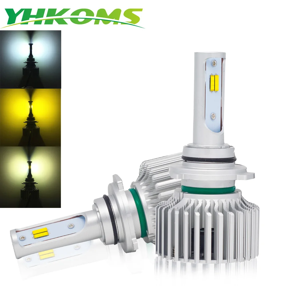 YHKOMS 9005 9006 Авто Противотуманные фары 3000K желтый H1 H3 H4 H7 H8 H9 H11 880 881 H27 Автомобильные