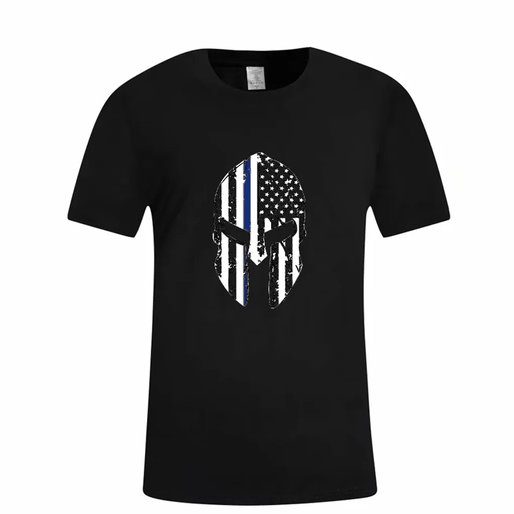 2019 Новая мода Мужская бодибилдинг с коротким рукавом Повседневная мужская