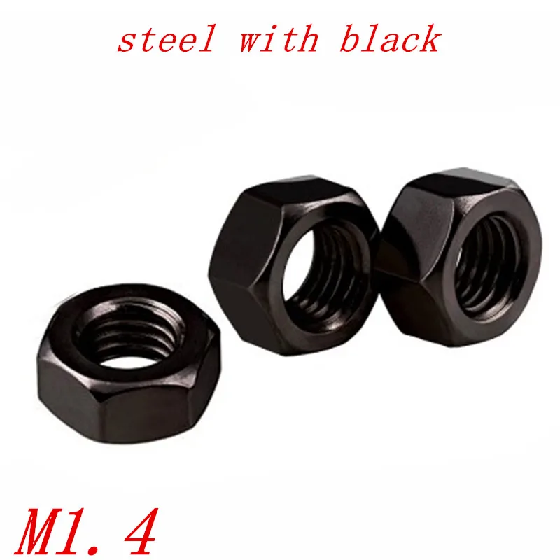 

1000pcs/lot m1.4 carbon Steel with Black Hex nut