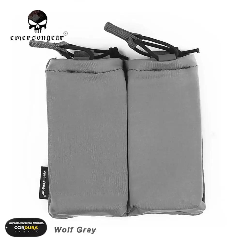 Wolf Gray Emersongear прецизионный двойной подсумок для SS Vest модульный Molle Mag подсумок для 5,56 Magazine EM6403 - Цвет: Wolf Gray