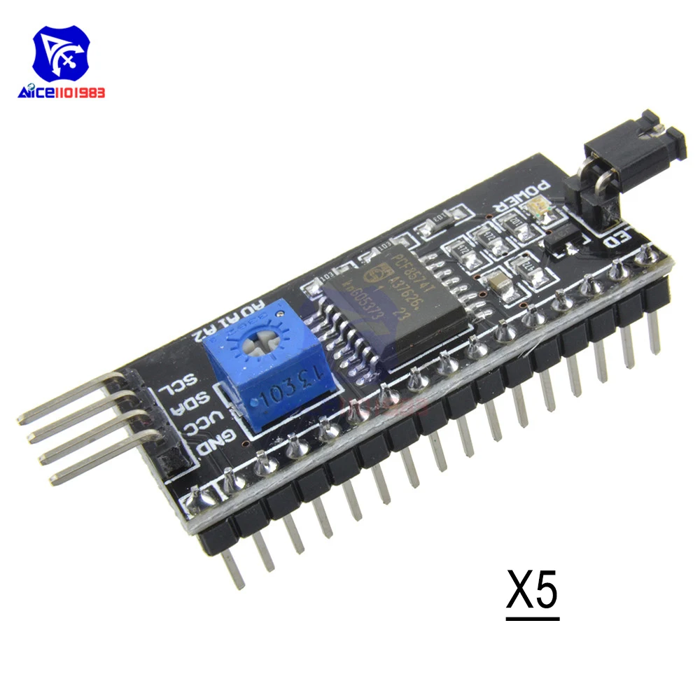 5 шт./лот PCF8574T IIC I2C TWI SPI серийный интерфейс плата модуль порт для Arduino LCD 1602 2004