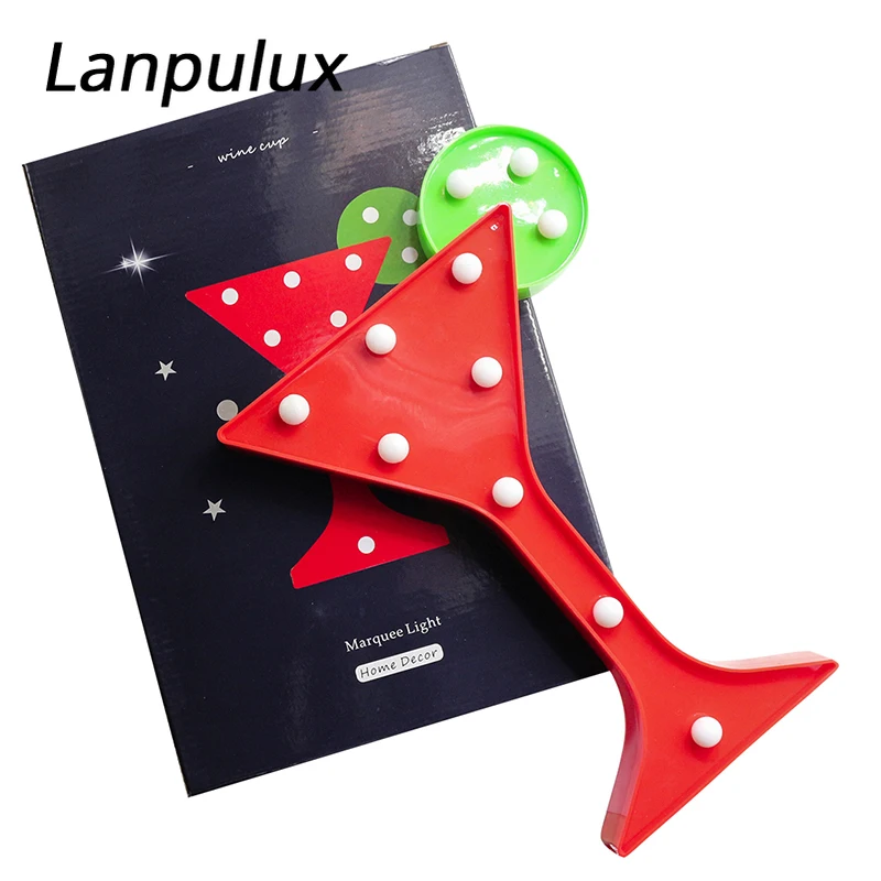 Lanpulux красная чаша для вина ночник привлекательное украшение спальни форма чашки