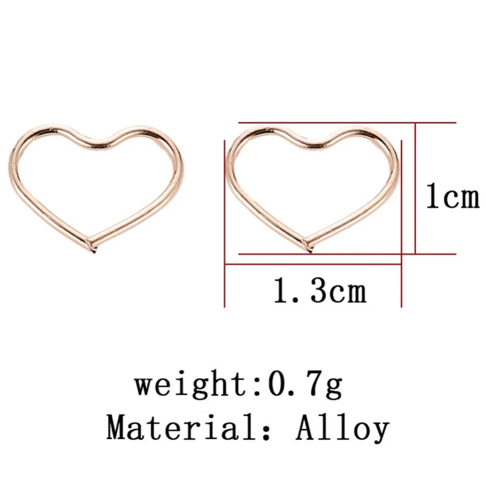 Серьги в форме сердца для женщин простые ажурные украшения молодых девушек