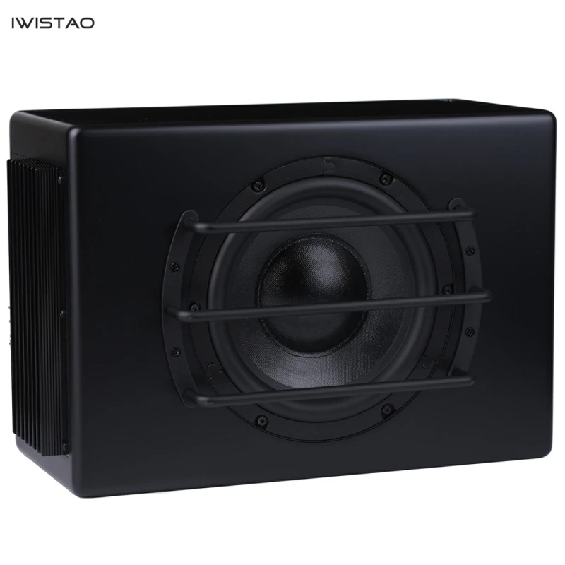 IWISTAO 8 дюймов активный сабвуфер для автомобиля DC12V 100 Вт 45-150 Гц 88дб автомобильный аудио сабвуфер модификация черный