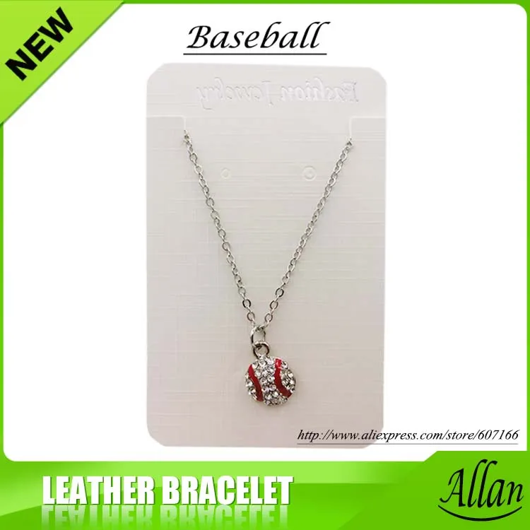 2017 11 color Sports Necklace Promotion Softball Baseball football Rhinestone Crystal Bling For Girls | Украшения и аксессуары
