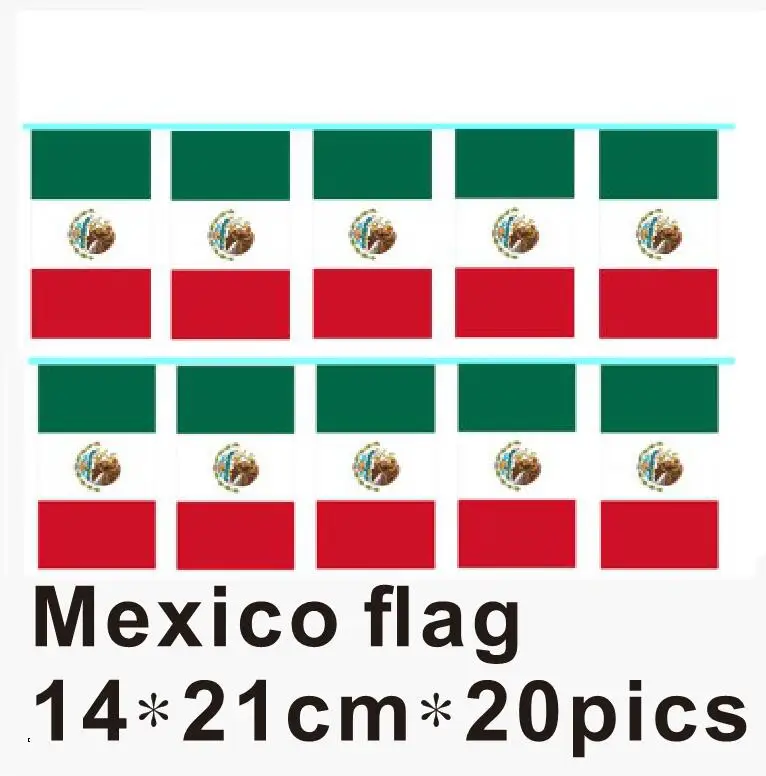 KAFNIK FLAG 5 Meter Long 14*21cm mexico National Flag bar decorate flags | Flags