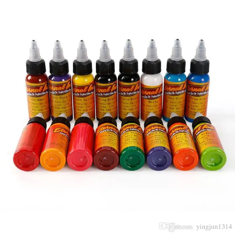 Набор чернил для татуировки 30 мл/бутылка пигмент перманентного макияжа 16 шт.