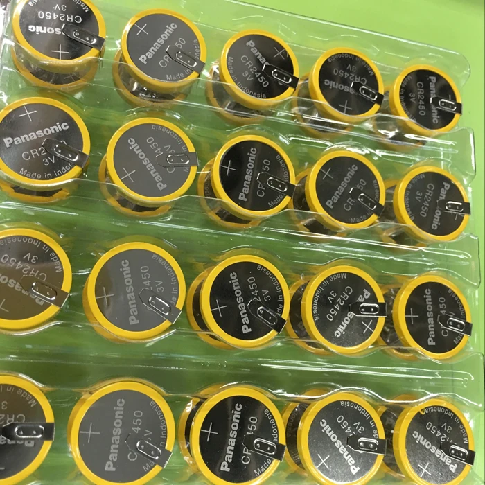 

20pcs/lot Panasonic CR2450 550mAh Button Cell Batteries 3V Welding Solder Pins Bluetooth Watch Accessories CR 2450 Coin battery