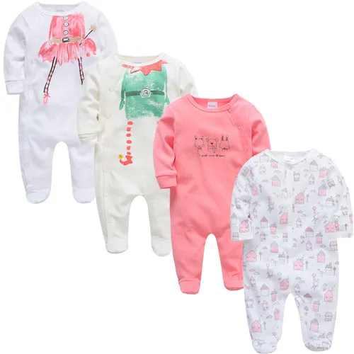 87883741 4 шт./лот, г. Летняя одежда для новорожденных roupas bebes, Хлопковые гольфы с длинными рукавами для детей от 0 до 12 месяцев, vetement bebes - Цвет: 87883741