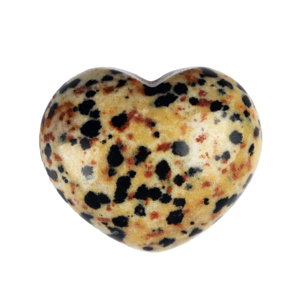 30 мм далматиновая яшма Heart Shape Healing рейки фэн шуй Хрустальная чакра натуральный