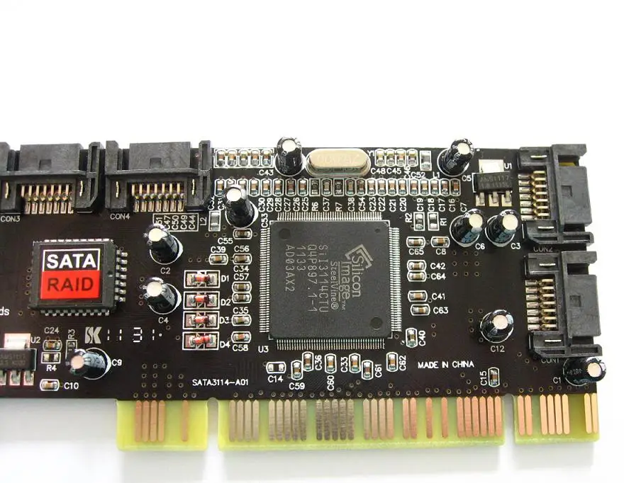 Внутренний порт s Raid Controller Card 4 порта с чипсетом Sil 3114 совместим кабелем sata 2 1