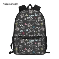 nopersonality cute kitty cat print school bag for girls kawaii kids school backpack stylish junior primary children bookbags