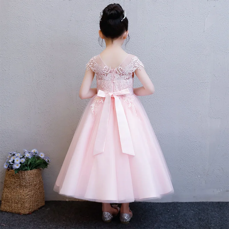 Exquisite Kids Girls Princess Baptism Birthday Dress Teenage Flower Fashion Fancy Elegant Long Wedding Gowns Children Clothing | Детская