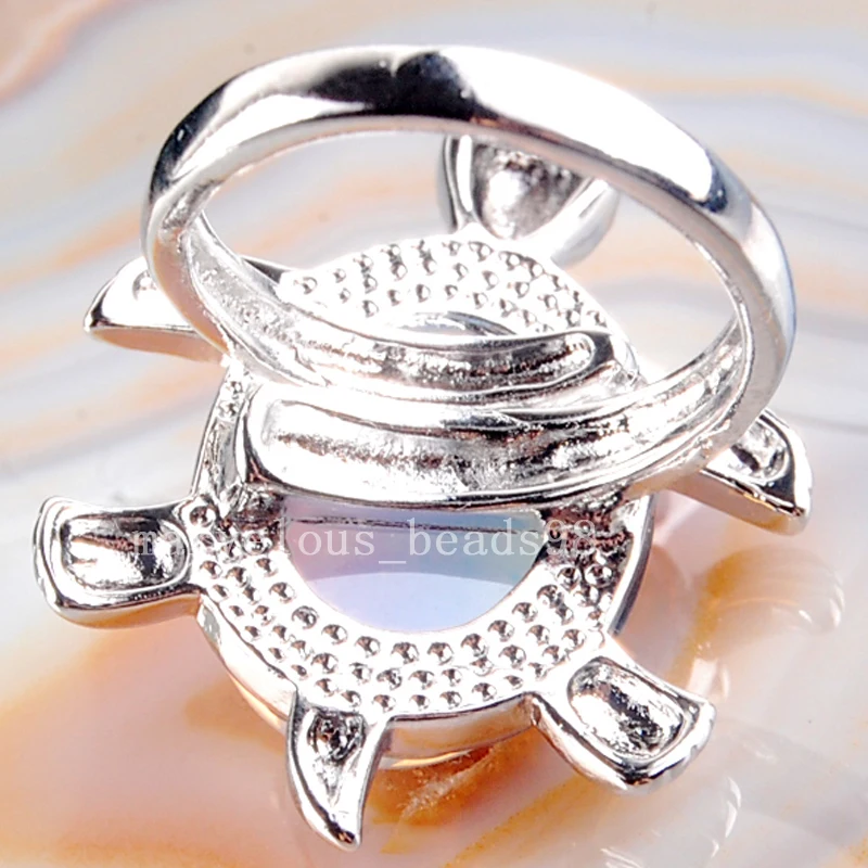 Free Shipping Beautiful jewelry Opaite Opal Turtle Women Men Art Oval Ring 6.5&quot (us) PC4167 | Украшения и аксессуары