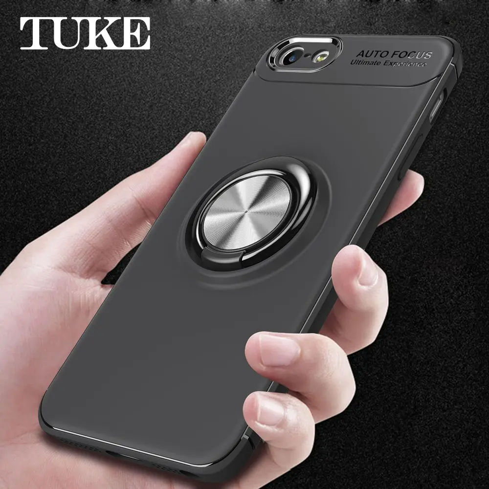 Для iPhone 7 и 8 чехол с держателем кольцо мягкие ТПУ Грязезащищенная амортизацию для