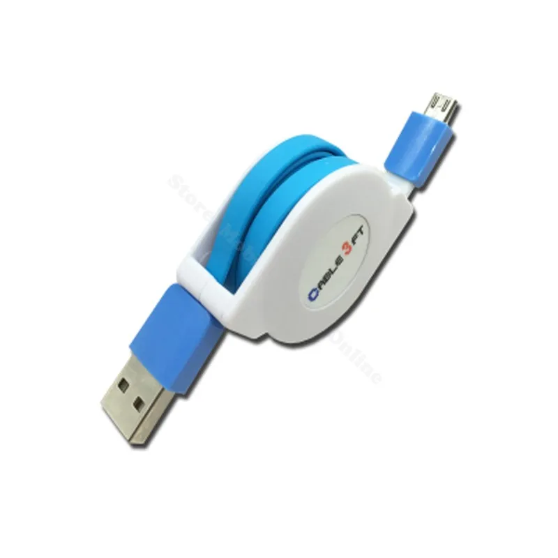 1 м/2 м/3 м Выдвижной Micro USB кабель для samsung Galaxy J3/J5/J7/A3/A5/A7 S7/S6/Edge Note 5 EU настенный адаптер зарядного устройства для телефона - Тип штекера: blue