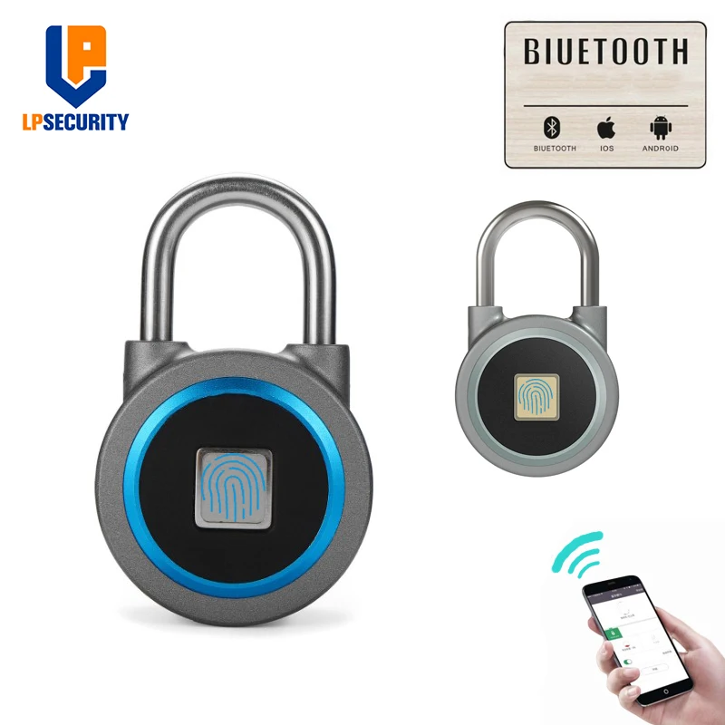 IP65 Водонепроницаемый БЕСКЛЮЧЕВОЙ Bluetooth Смарт замок со сканером отпечатков