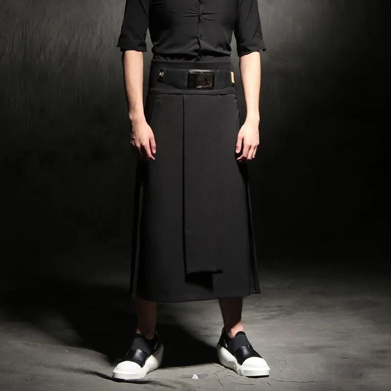 2018 мужская одежда han edition черная девять секций Мужская индивидуальная кюлоты