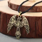 CHENGXUN 2020 мужское ожерелье в стиле ретро, Ворон, трикелион, символ в стиле норвежских викингов Ворон Одина, крутая подвеска в стиле панк