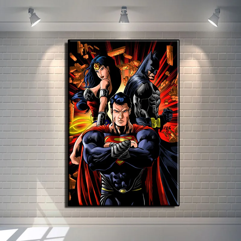 Американский Классический комиксы Super Hero серии Современной Поп элементы стены HD