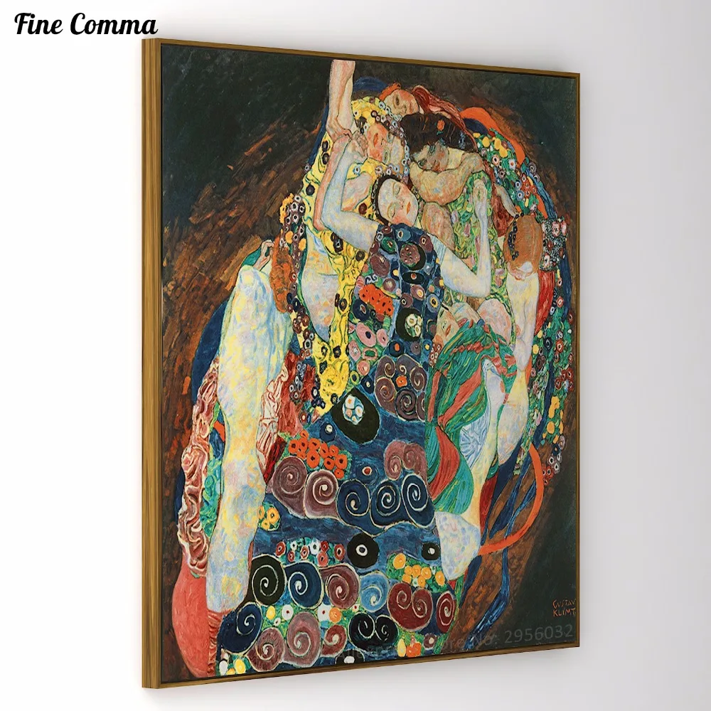

The Virgin La joven Gustav Klimt handmade Hand painted Oil Painting Reproduction Print Poster Canvas Wall Art Home Decor Picture