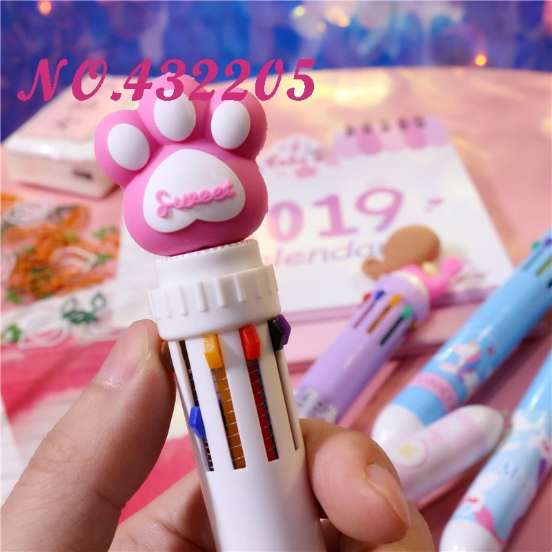 Мультфильм новая мечта Единорог 10 Colorfuls Коренастый Подарочная шариковая ручка ручки канцелярские вечерние пользу поставок день рождения Дети Подарки другу