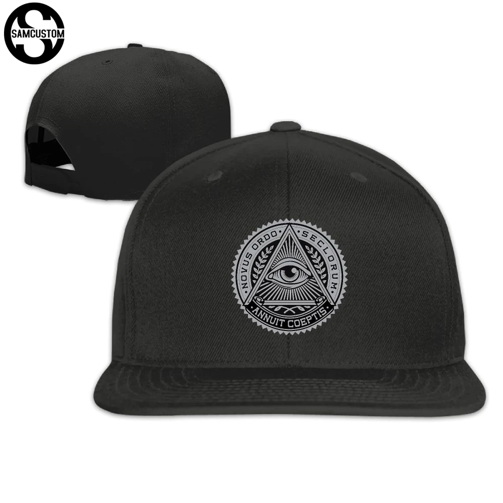 SAMCUSTOM illuminati cap baseball Side 3D printing Casual gorras hip hop snapback hats wash unisex | Аксессуары для одежды