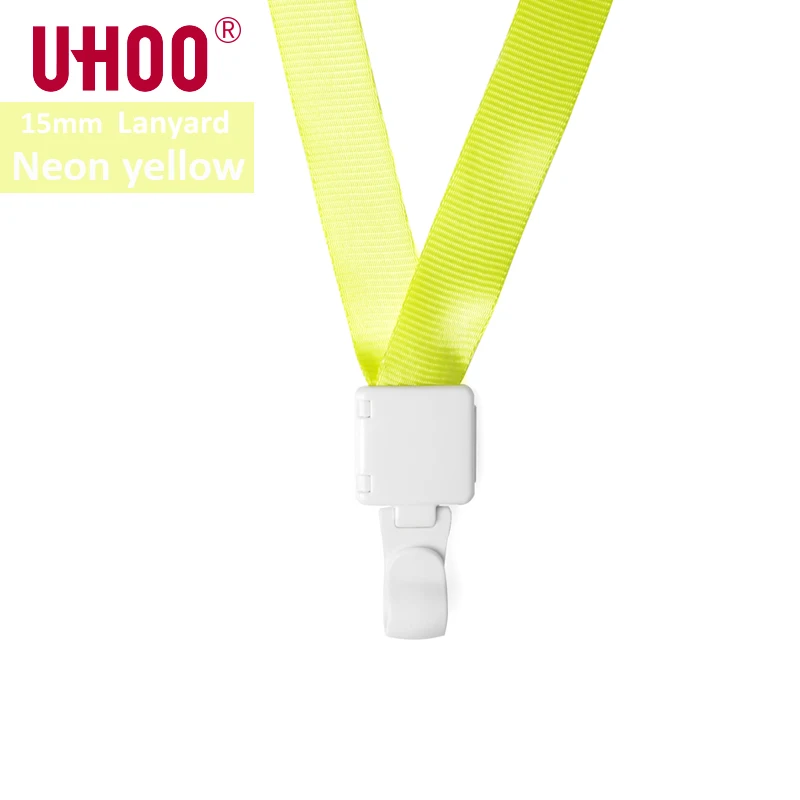 6761 Neon Yellow 2 шт./лот, 1,5 см, высокое качество, яркие цвета, ремешок для именной бирки, I.D карты, выставочный держатель для карт, держатель Бейджа, офисные принадлежности - Цвет: 6761 Neon Yellow