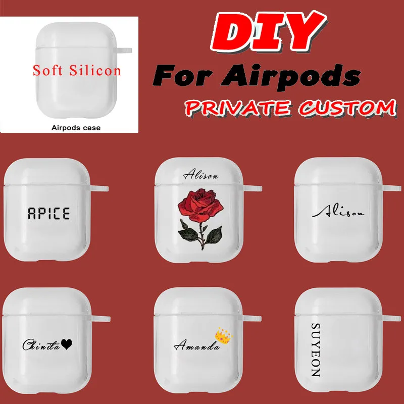 Мягкий прозрачный чехол из ТПУ с именным логотипом для Apple Airpods 1 2 защитный | Отзывы и видеообзор -33040108202