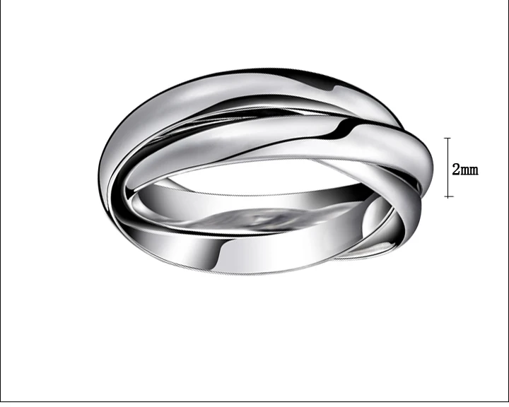 Три в одном три цвета из нержавеющей стали персонализированные женские простые