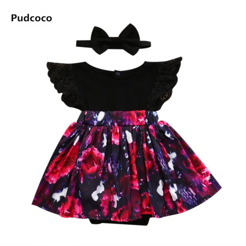 

Toddler Kids Baby Girls Sister Matching Floral Jumpsuit Romper Headband Outfits Set Tutu Cotton Lace Sleeveless Playsuit Sunsuit