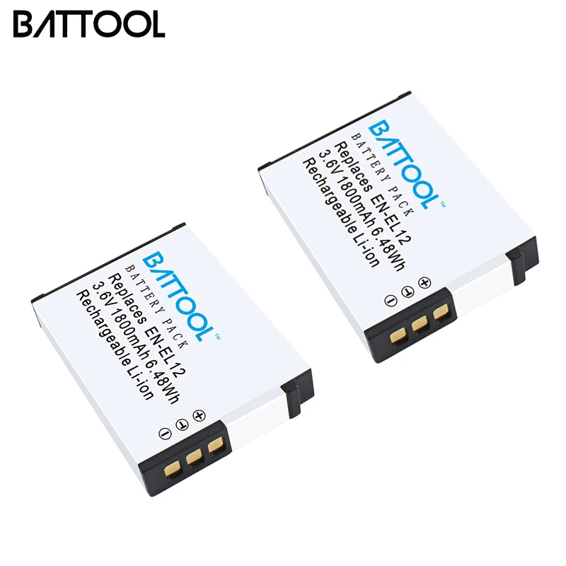Batcool EN EL12 батареи для камеры Nikon Coolpix S9900 S9700 S9100 S8000 AW120 AW130 S6000 S6100 S6300