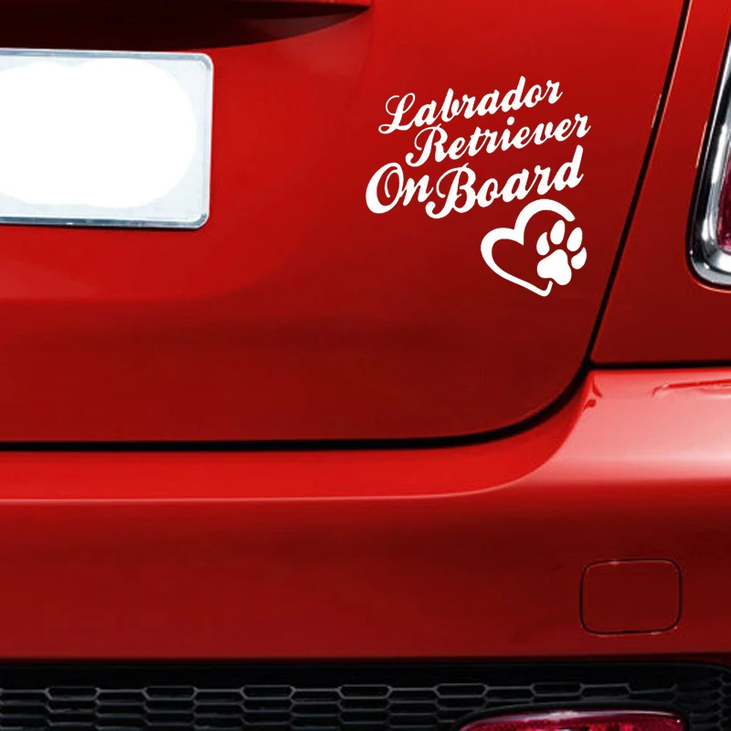 Labrador Retriever on Board Puppy Paws Dog Vinyl High Quality Car Sticker Motorcycle SUVs Bumper Window | Автомобили и мотоциклы