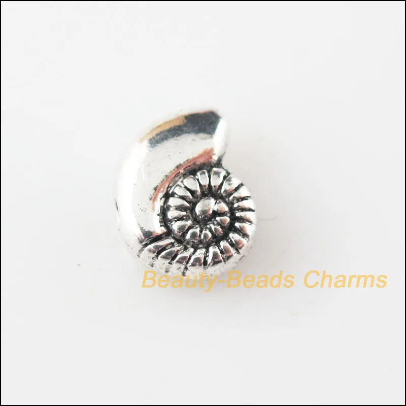 20 шт. Тибетский серебристый цвет животных Улитка Spacer Бусины 8x11mm|beads charms|spacer beadsspacer