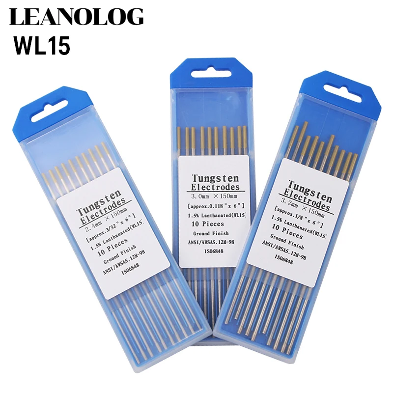 10 штук в партии головы лантан Tungste электрод 1 6/2 0/2 4/3 0/3 2/4.0X150mm TIG Вольфрам с