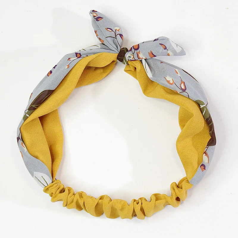 Шифоновый ободок для девочки с заячьими ушками высокий эластичный комфорт