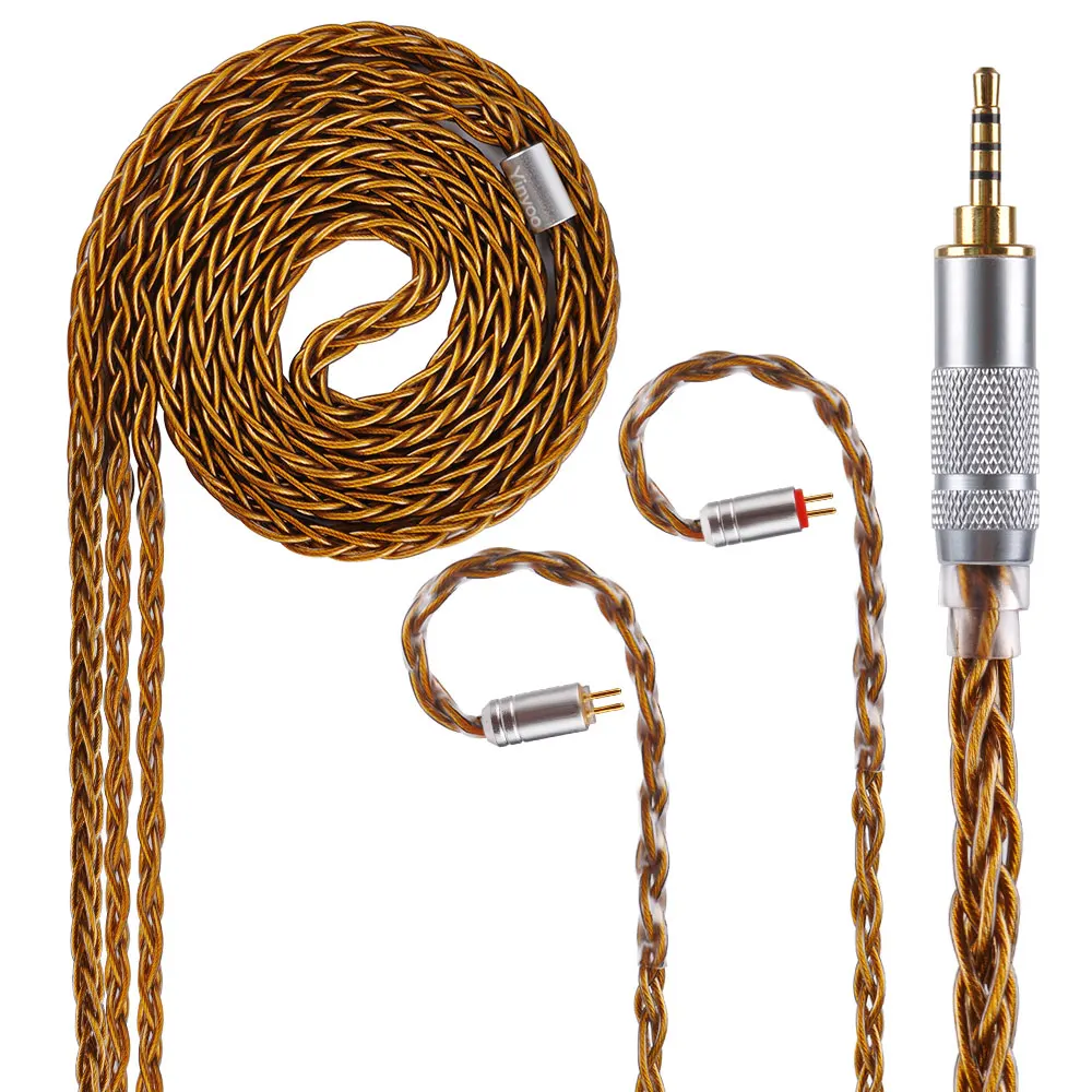 

Yinyoo 8 Core Pure Silver Cable 2.5/3.5mm Balanced Cable With MMCX/2pin For AS10 ZS10 ZS5 ZS6 ZS7 ZST C10 C16 V80 V30QT5