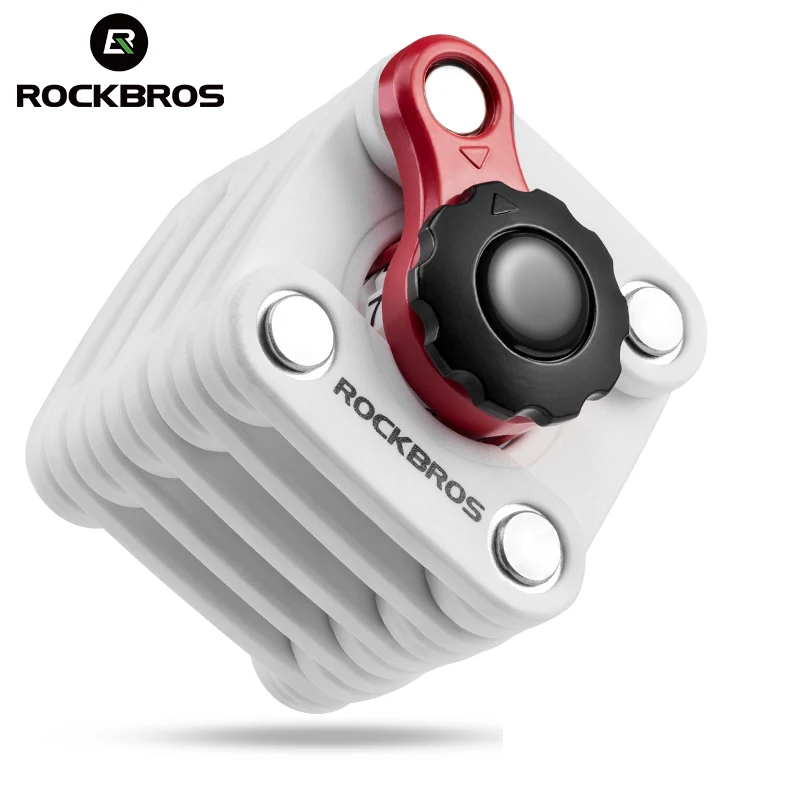 ROCKBROS велосипедный пароль Противоугонный мини-цепной замок портативный высокий уровень безопасности дрель устойчивый ключ складной-замок горный велосипед аксессуар