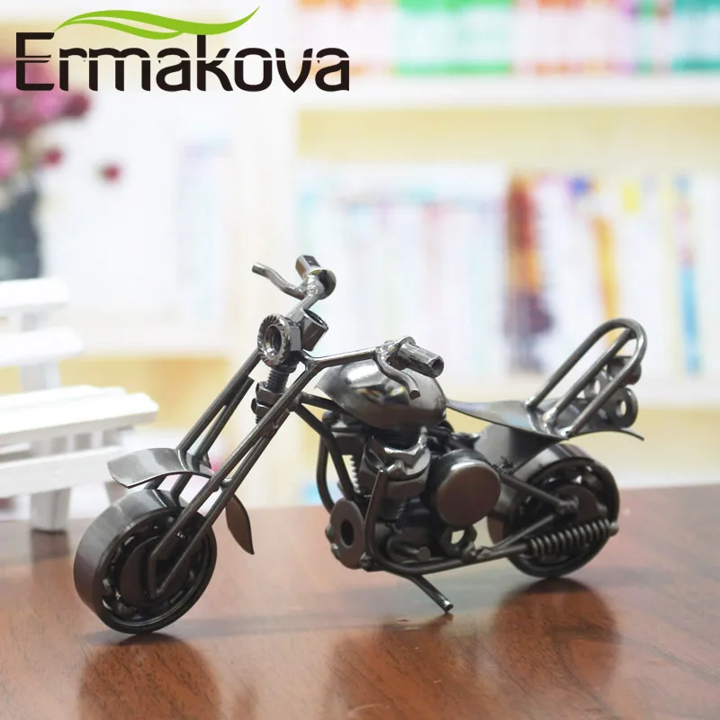 Винтажная модель мотоцикла ERMAKOVA 5 стилей ретро фигурка мотора железный мотоцикл