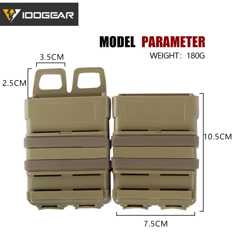 IDOGEAR Тактический Fastmag MOLLE магнитный держатель 5 56 фотодержатель для охоты