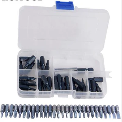 29pcs bits 29 шт. набор магнитных бит с коробкой для инструментов держатель бит отвертка с наконечниками Phillips, Шестигранник Torx отвертка Биты Набор инструментов с ручкой - Цвет: 29pcs bits