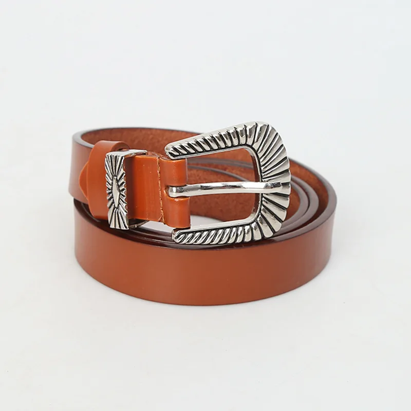 

Vintage Retro Carved Metal Wide Double Buckle Belt Adjustable PU Waistband Women Elastic Belt Trendy For Jeans Straps YS149