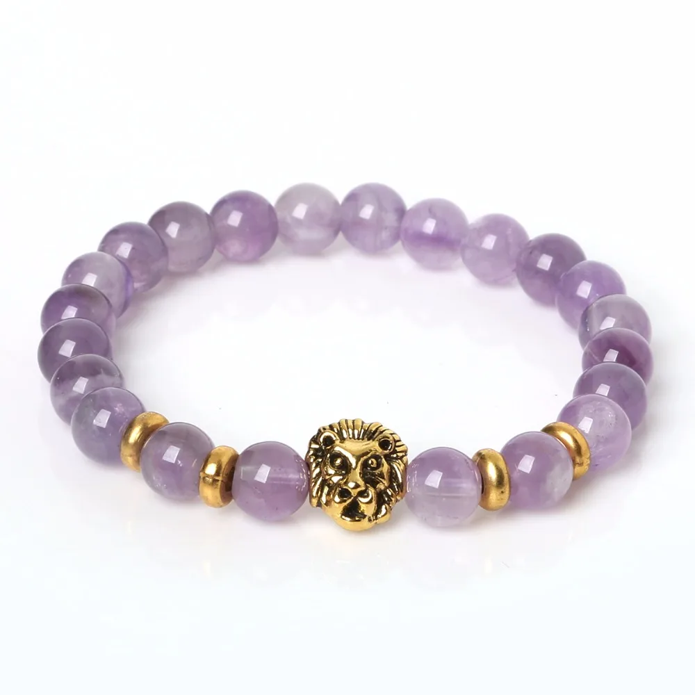 Оптовая продажа античный золотой тон голова льва браслет Роза quart Малахитовый